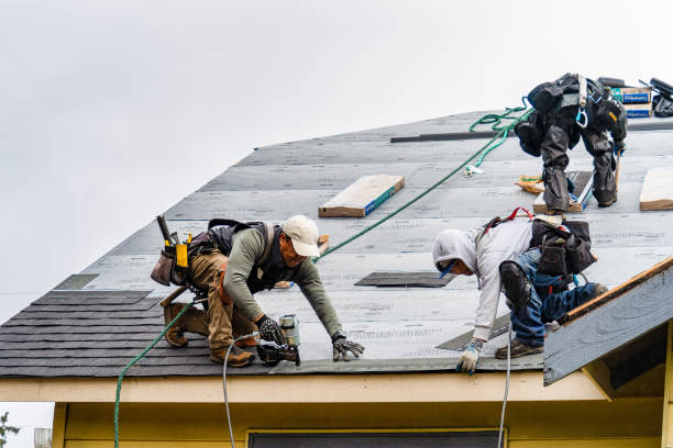 Professional Gutter Installation technician working in Seneca Falls, NY